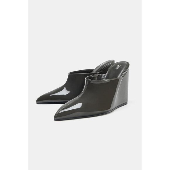 ZARA PATENT WEDGE HEELS - Picture 1 of 7